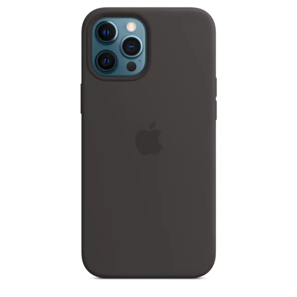 iPhone 12 Pro Max Original Silicone Case with MagSafe Supported | Black - Image 2