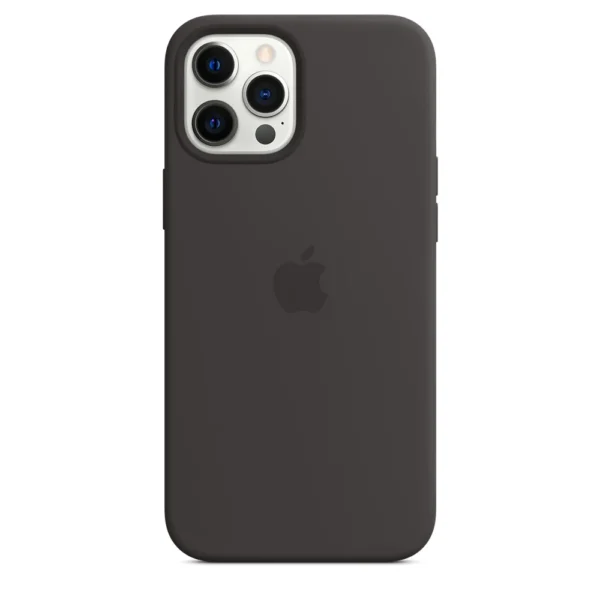 iPhone 12 Pro Max Original Silicone Case with MagSafe Supported | Black - Image 4